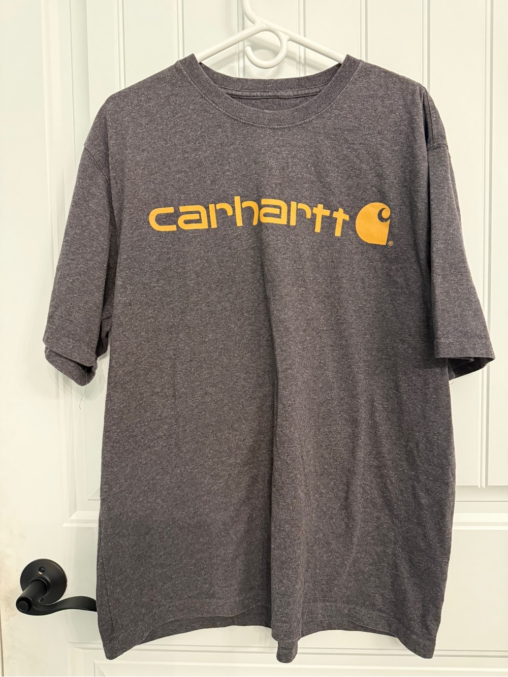 Carhartt Men's Gray Short Sleeve T-Shirt size large.